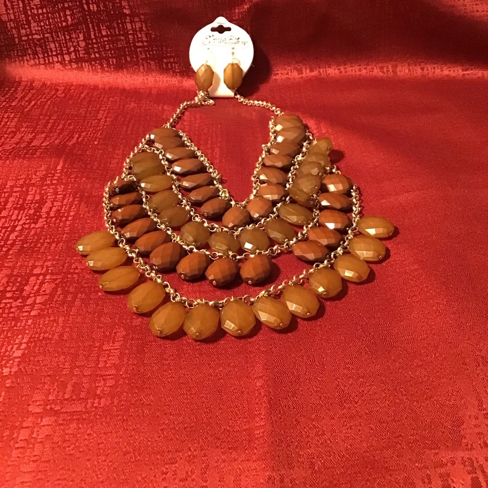 Brand new 2 piece necklace and earrings set.